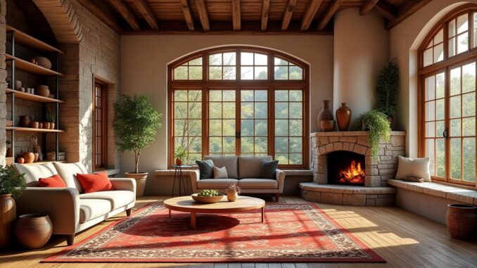 découvrez des intérieurs chaleureux qui s’inspirent de l’architecture traditionnelle pour créer des espaces accueillants et authentiques.